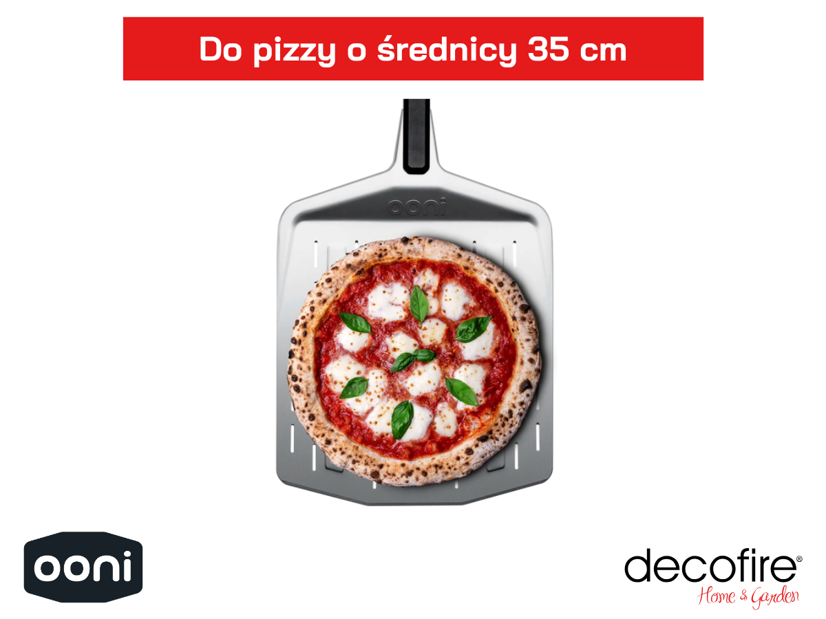 Łopata szufla perforowana do pizzy 35 cm Ooni dla miłośników domowej i profesjonalnej pizzy
