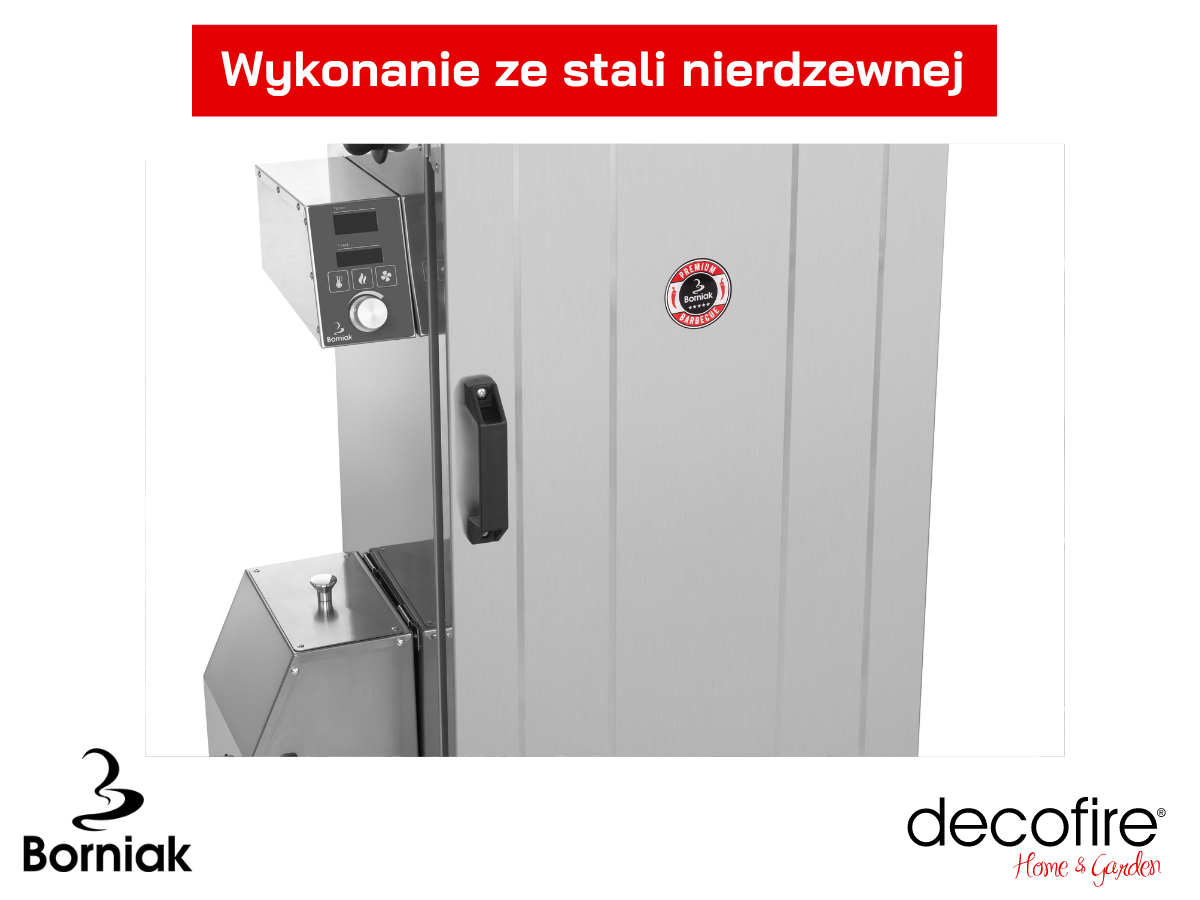 Smoker Borniak BBQ Inox Timer BBDST-70 v1.4 ze stali nierdzewnej
