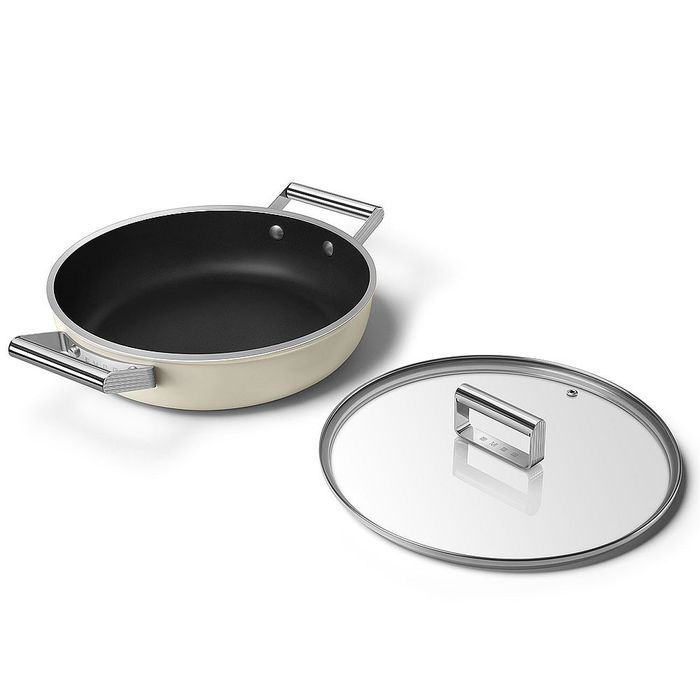 Głęboka patelnia 28 cm Kremowy Smeg (DPF2812CRM)