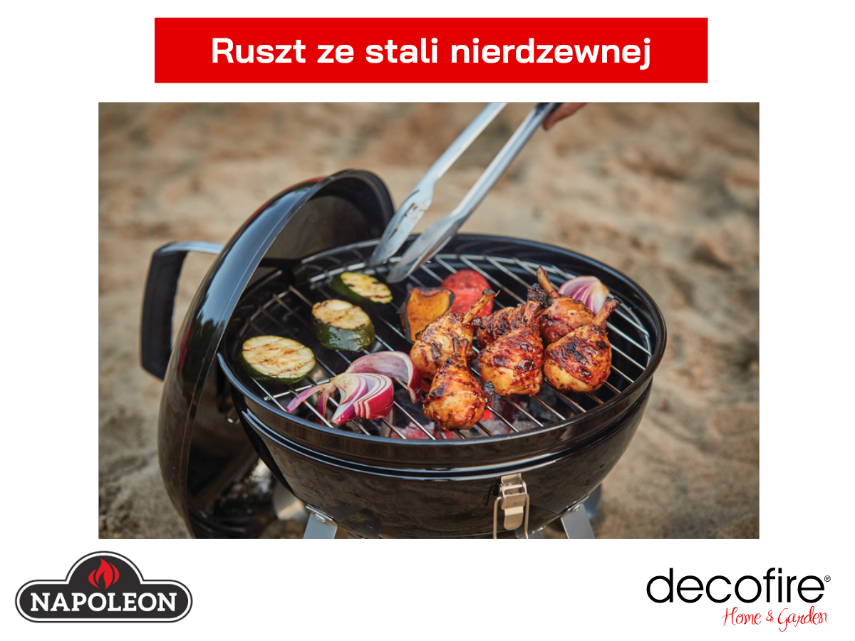 Ruszt ze stali nierdzewnej w grillu węglowym Napoleon NK14