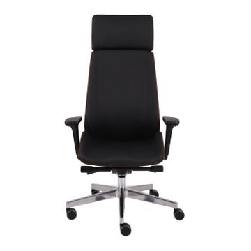 Grospol Fotel biurowy Moon Wood HD chrom tkanina Note - 12 kolorów