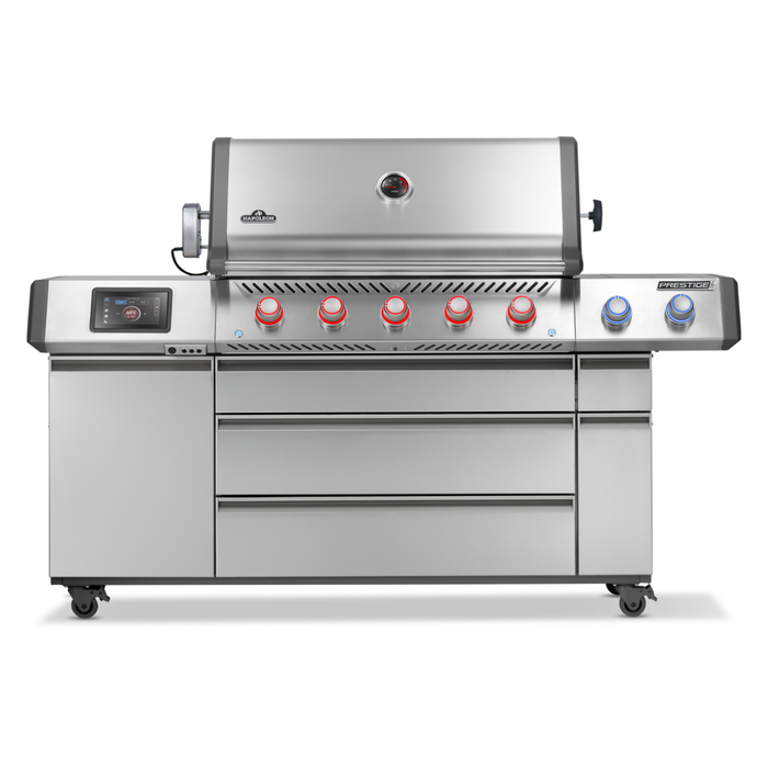 Grill gazowy Napoleon Prestige PRO 665 z palnikiem rożna i palnikiem bocznym Sizzle Zone (PRO665VXRSIBPSS-PL)