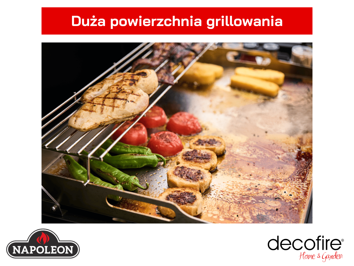 Duża powierzchnia grillowania