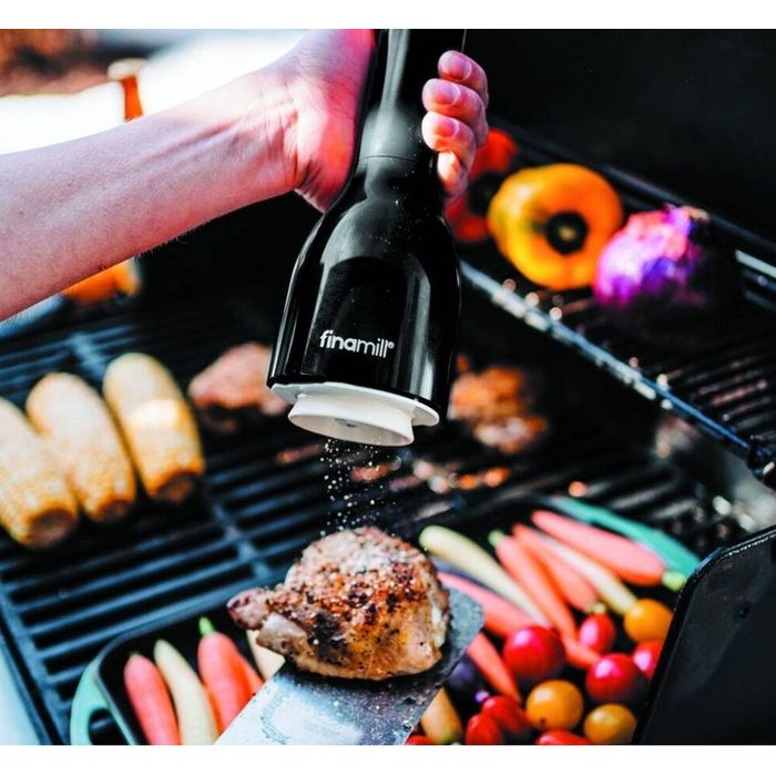 Zestaw Finamill BBQ akumulatorowy USB-C (młynek + 4 pojemniki + tacka)