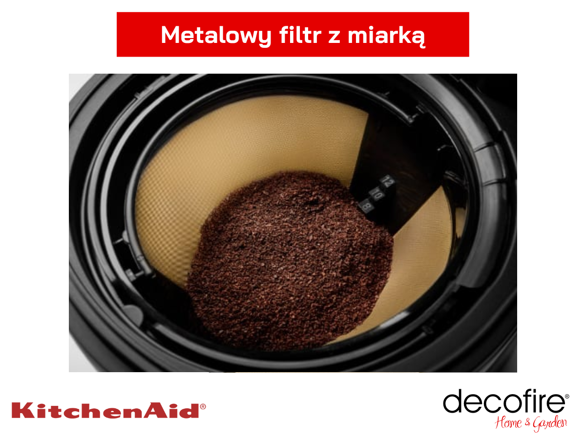 Metalowy filtr z miarką w ekspresie przelewowym KitchenAid