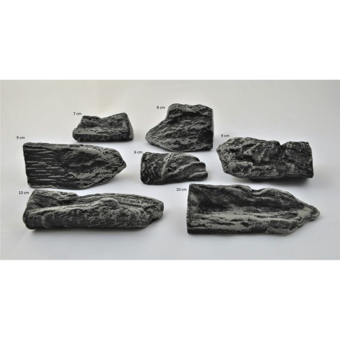 Polana ceramiczne  małe czarne opalane set 3 Akowood AKO 120  (ID-120)