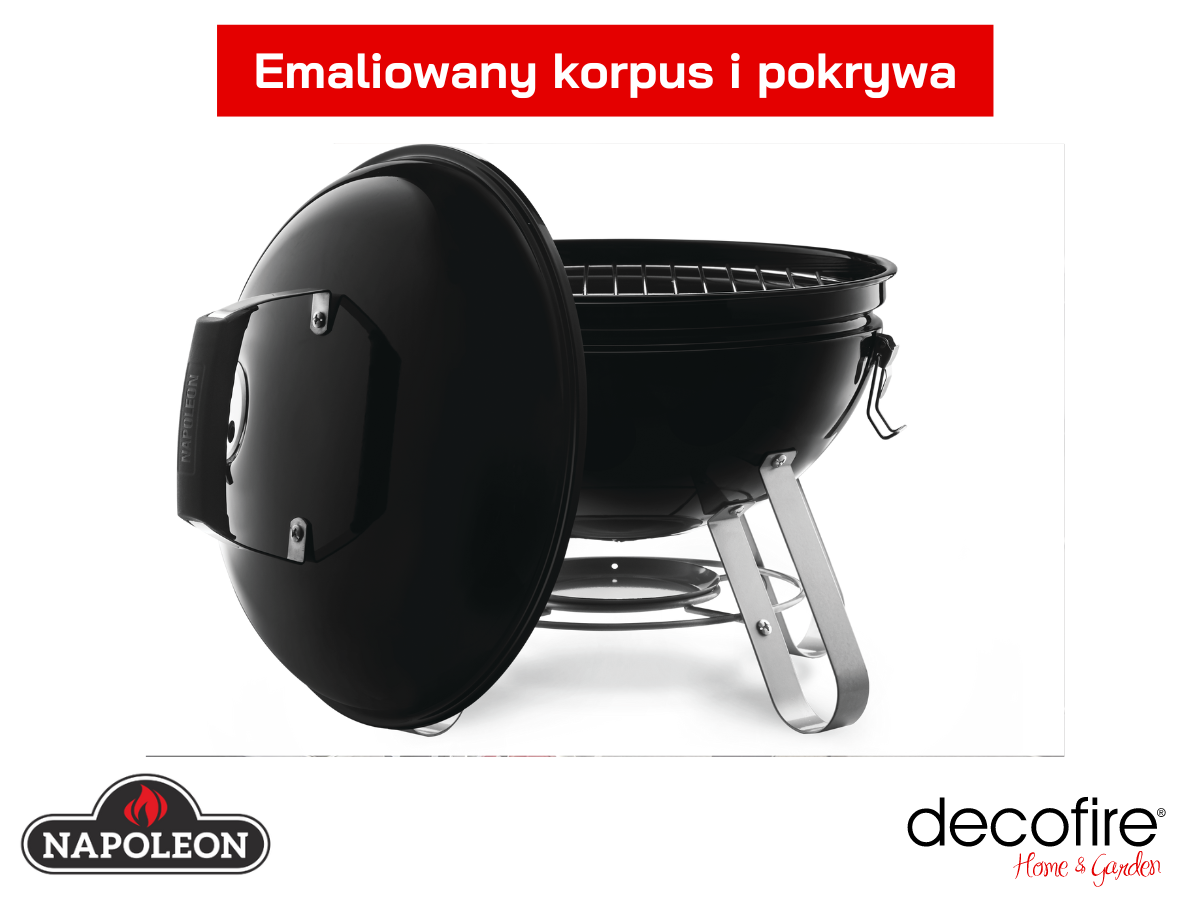Pokrywa i kocioł pokryte emalią porcelanową grill przenośny Napoleon NK14