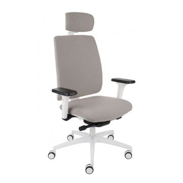 Fotel biurowy Grospol Valio WT HD chrome white tkanina Cura - 8 kolorów