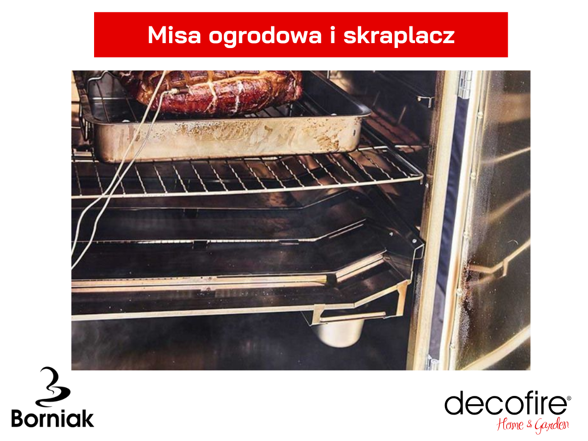 Misa ogrodowa i skraplacz w wędzarni domowej Borniak 150 BBQ INOX Wi-Fi