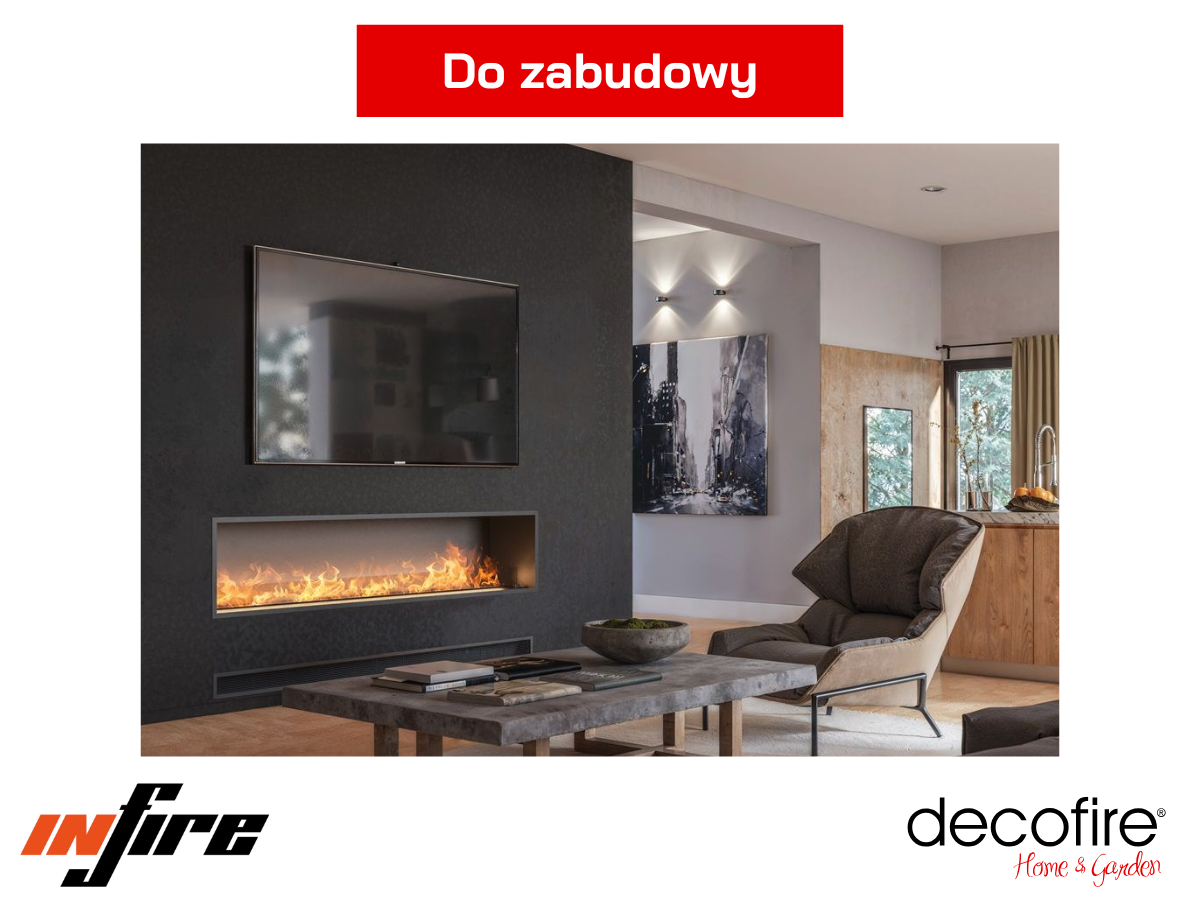 Kominek na parę wodną Infire Inside Invapo 2200 Multicolor – model do zabudowy