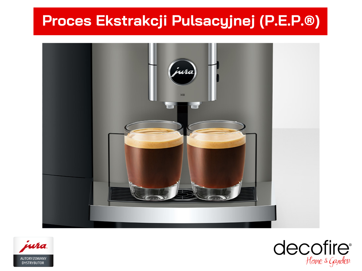 Proces Ektrakcji Pulsacyjnej w ekspresie Jura X10 Dark Inox