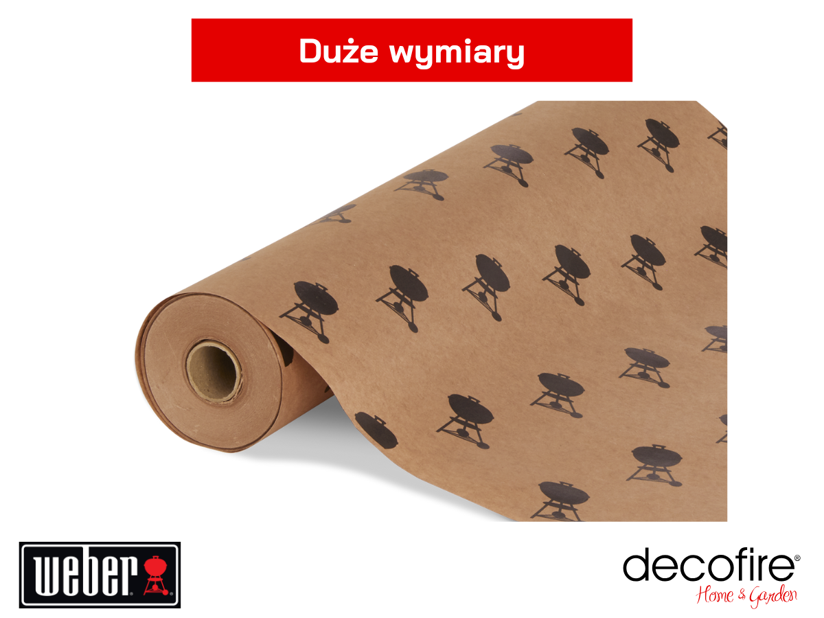 Papier do pieczenia Weber – duże wymiary dla wygody użytkowania