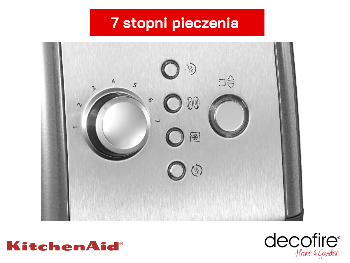 7 stopni pieczenia w tosterze 2 Contour Silver KitchenAid