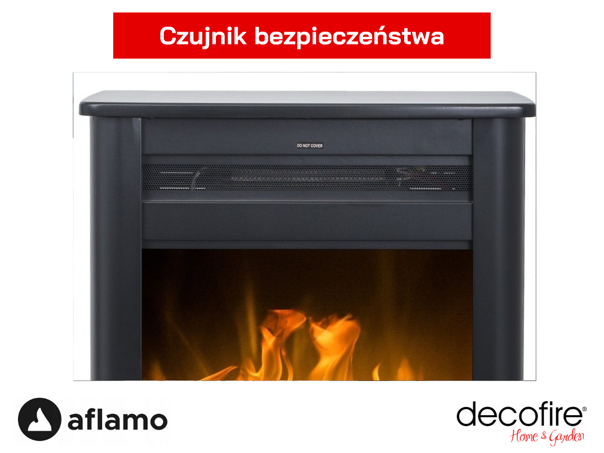 Czujnik bezpieczeństwa w kominku elektrycznym Aflamo Vegas