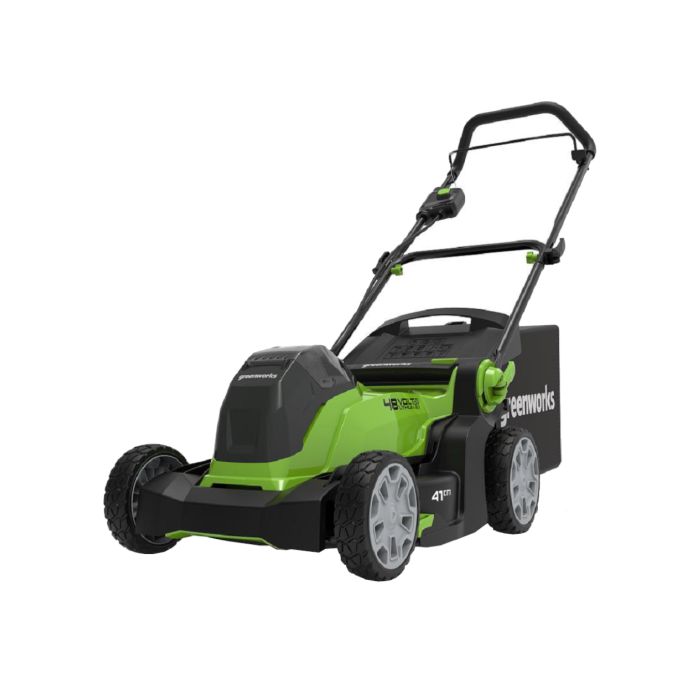 Greenworks Kosiarka 41 cm akumulatorowa 2x 24V GD24X2LM41K2x zestaw ładowarka dual + 2 aku. 2Ah (GR2512607UC) 