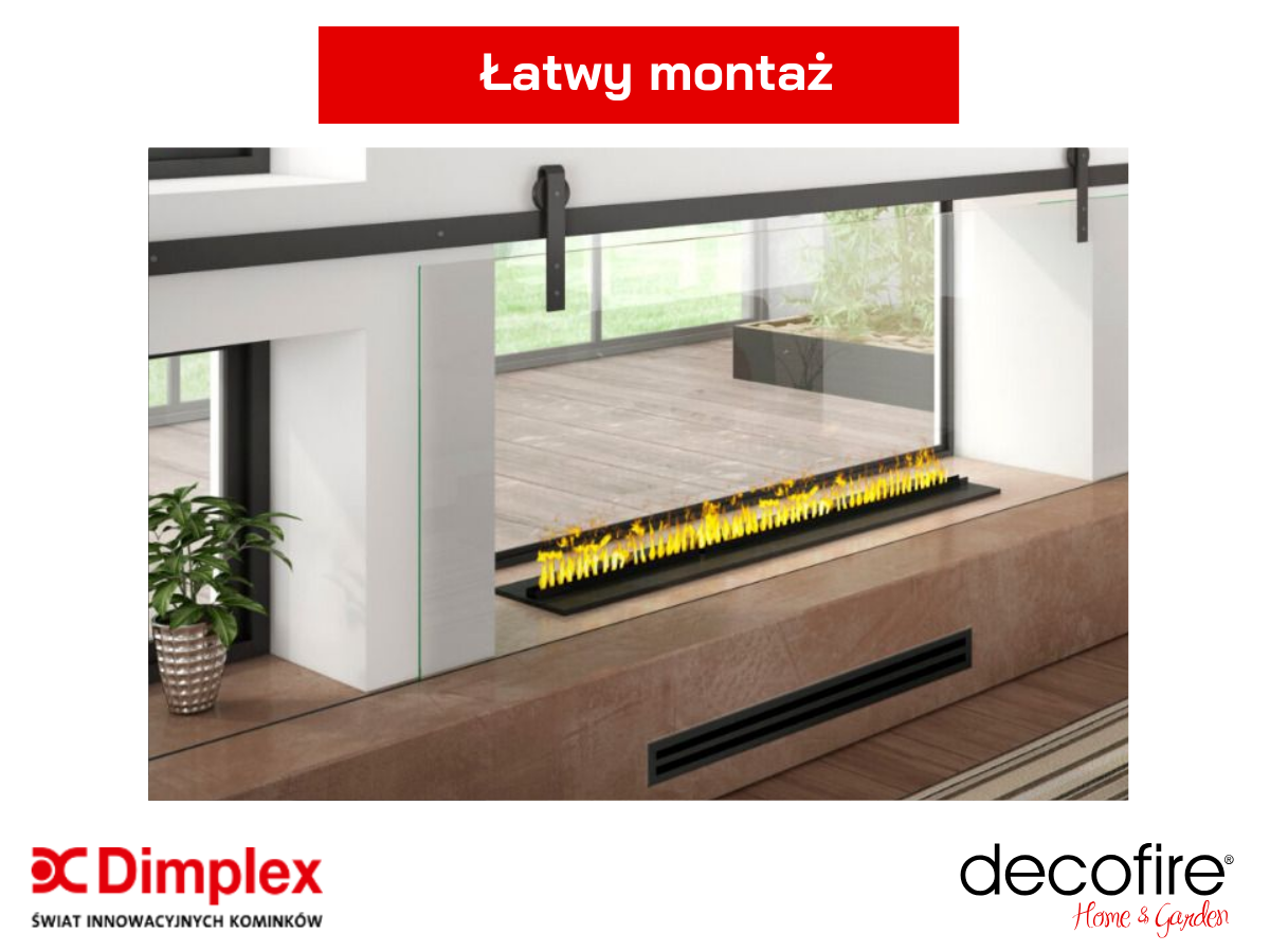 Dimplex kaseta 1000 Projects ze stałym podłączeniem do wody Opti-myst – łatwy montaż