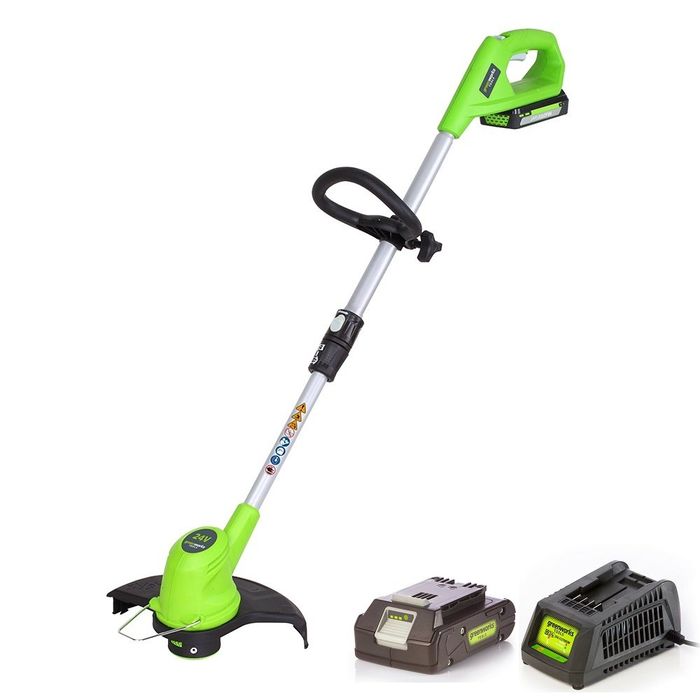 GreenWorks Akumulatorowa Podkaszarka 24 V Zestaw – Bateria 2Ah + Ładowarka (2100107VA)