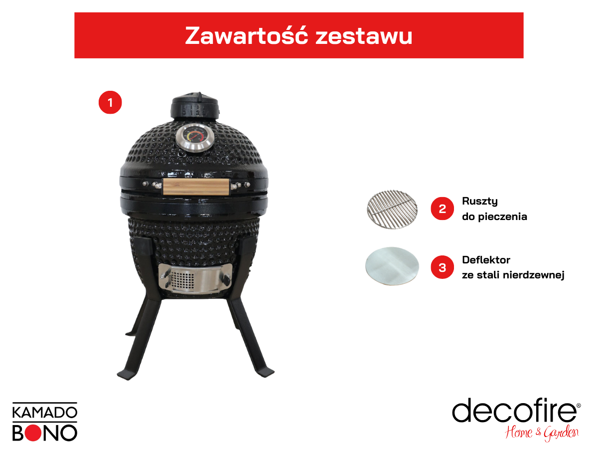 Zestaw Kamado Bono Picnic 13"