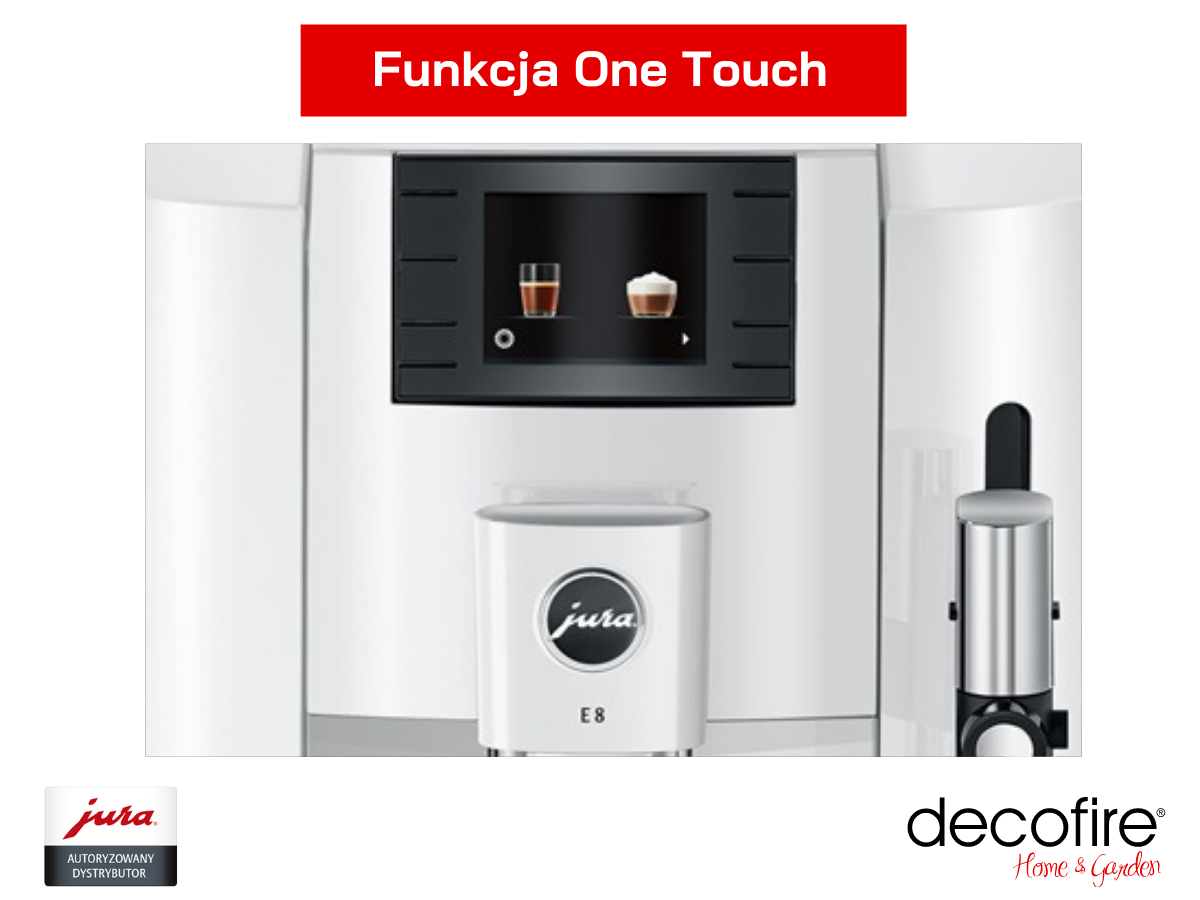 Ekspres Jura E8 Piano White z funkcją One Touch 