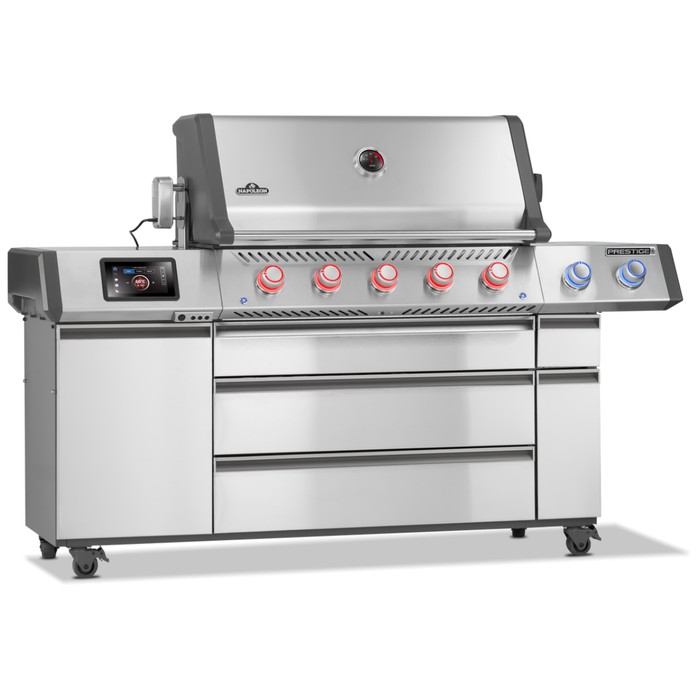 Grill gazowy Napoleon Prestige PRO 665 z palnikiem rożna i palnikiem bocznym Sizzle Zone (PRO665VXRSIBPSS-PL)