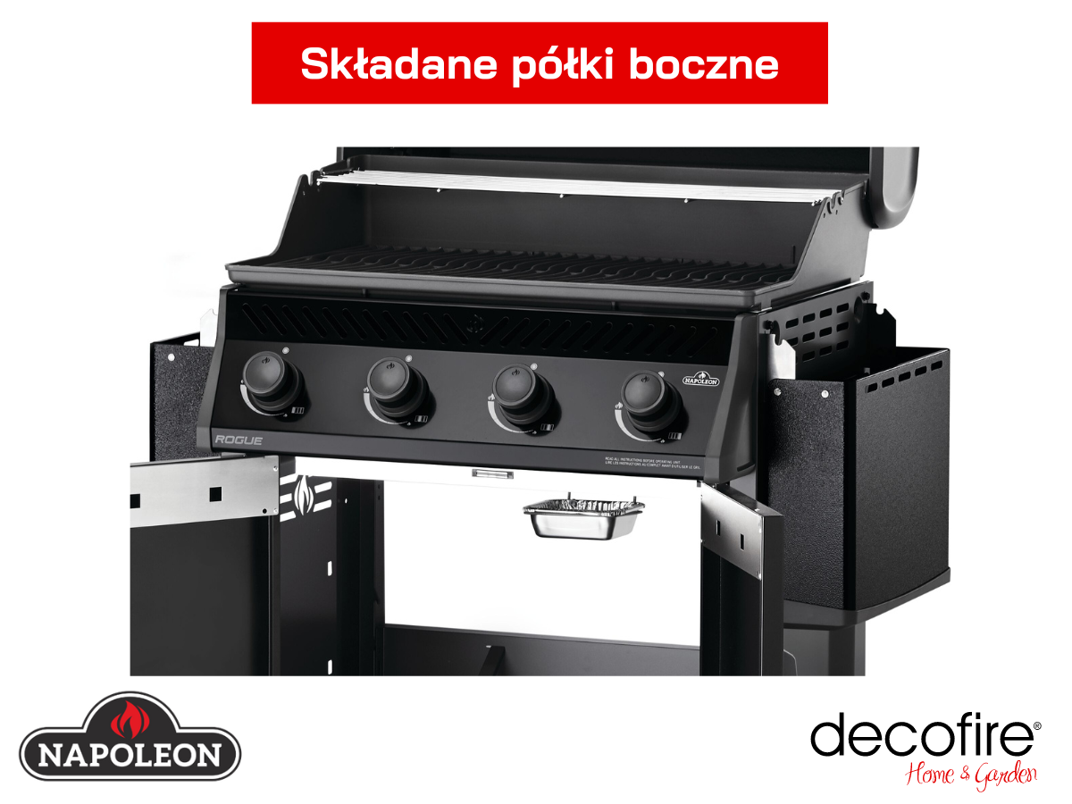 Napoleon Rogue 525 ze składanymi półkami bocznymi