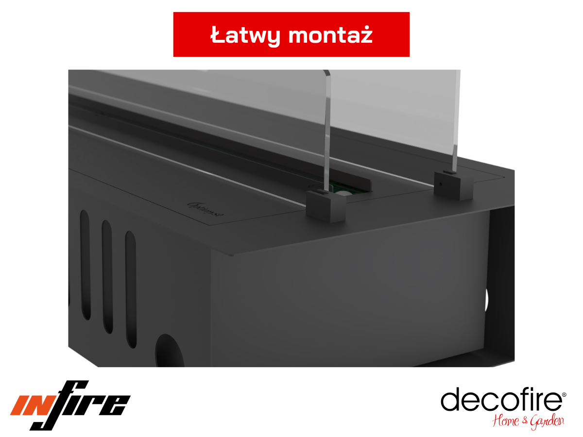 Kominek na parę wodną Infire Insert Invapo 1200 Multicolor – łatwy montaż