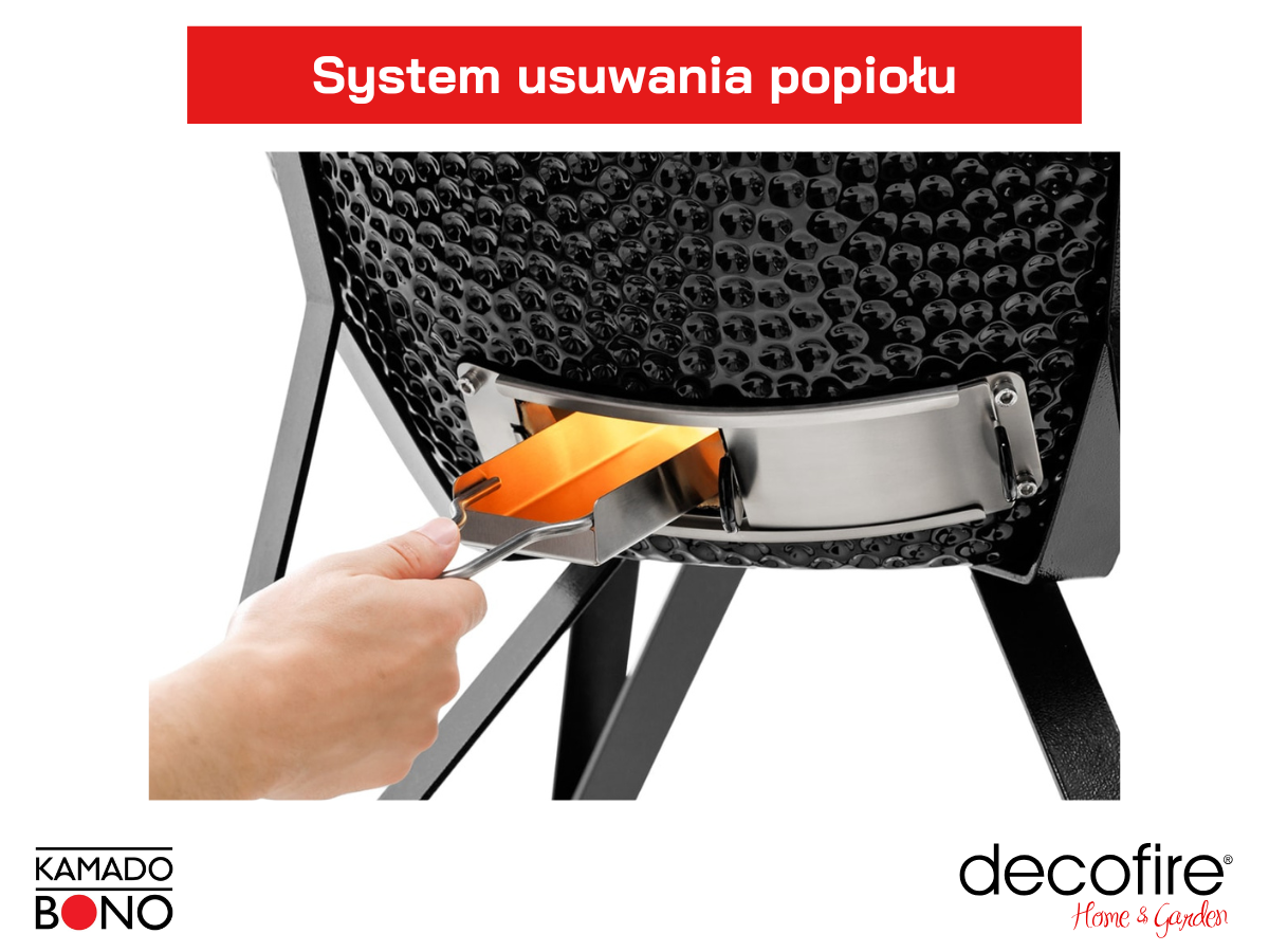 Regulator temperatury i system zbierania popiołu