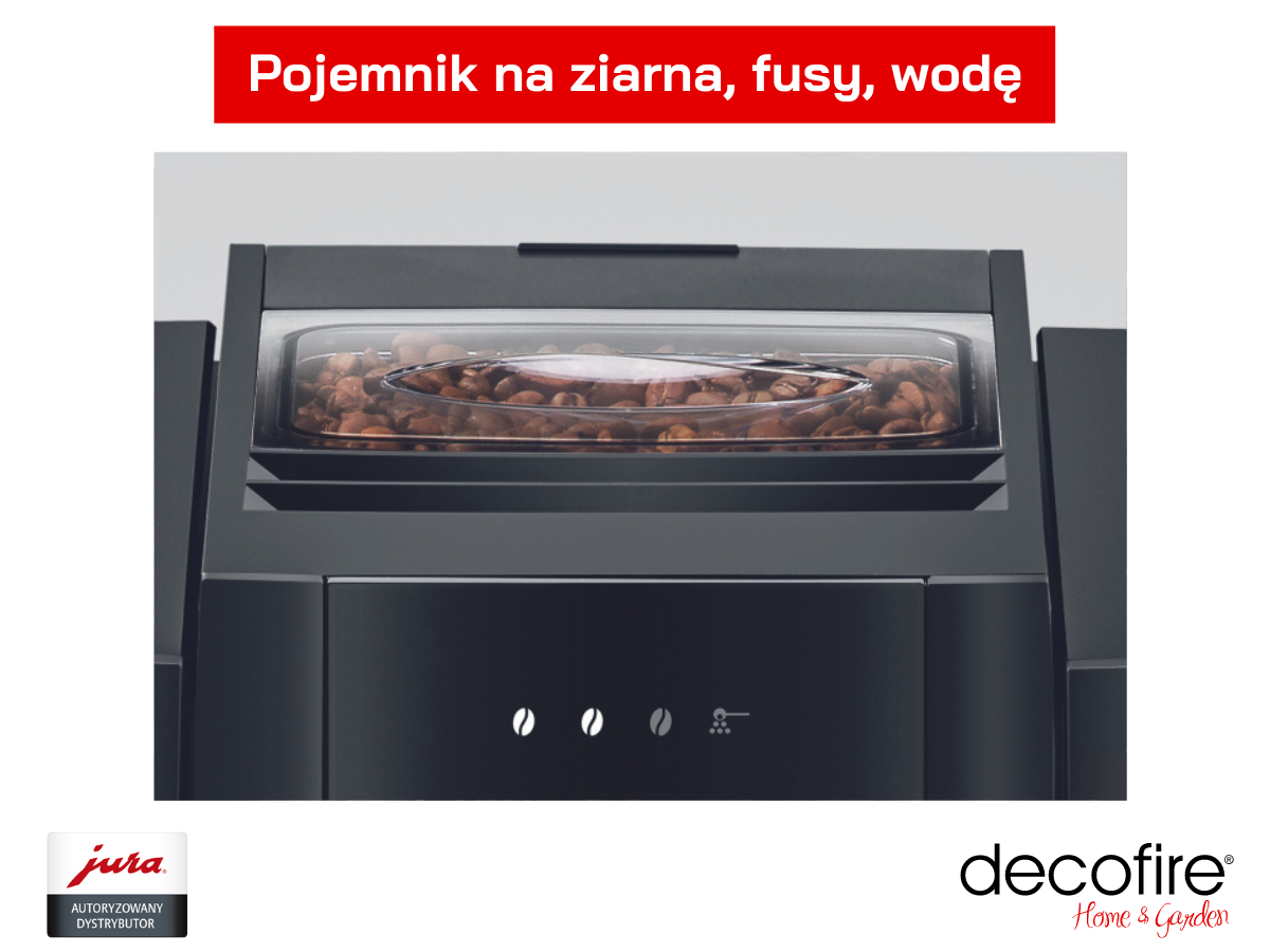 Pojemnik na ziarna w ekspresie Jura E4 Piano Black