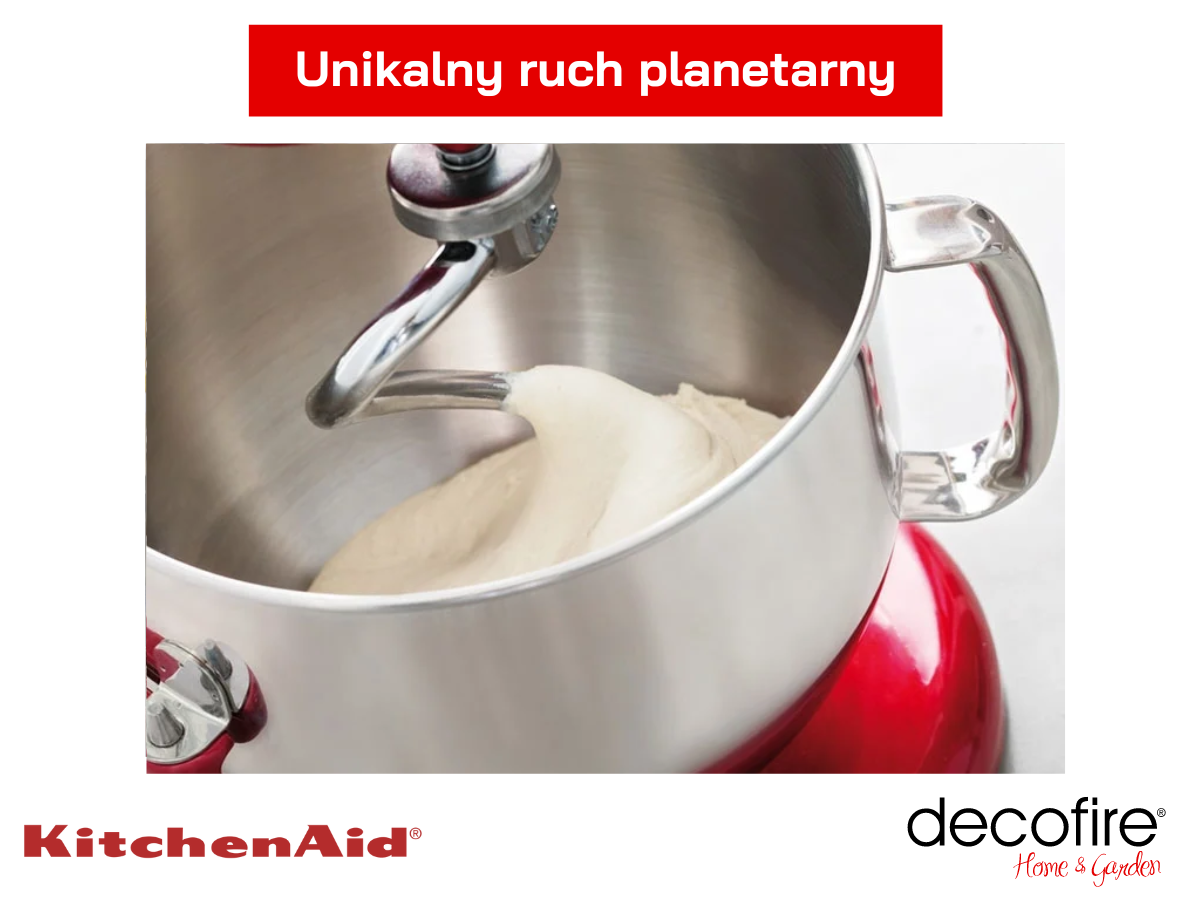 Unikalny ruch planetarny - Mikser Artisan 7 Candy Apple 6,9 l