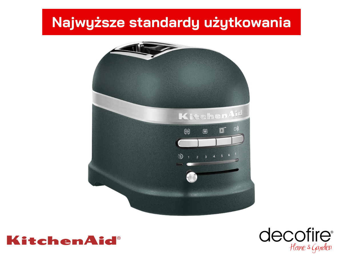 Najwyższe standardy użytkowania – toster 2 Artisan Pebbled Palm KitchenAid