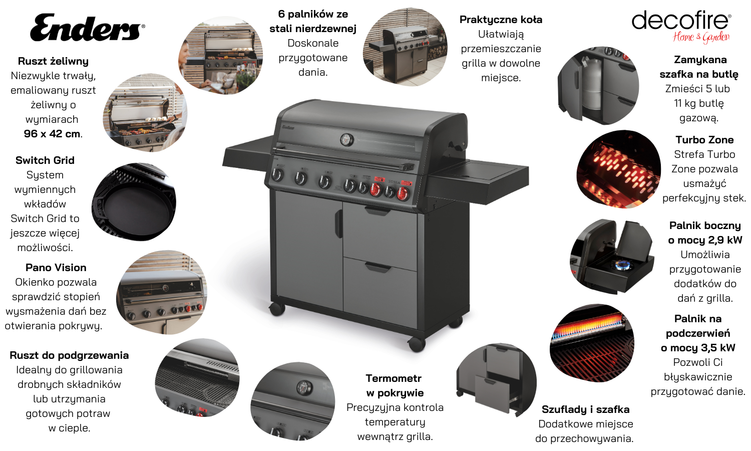 Grill gazowy Enders Hyde 6 SIKR Turbo II (8044)