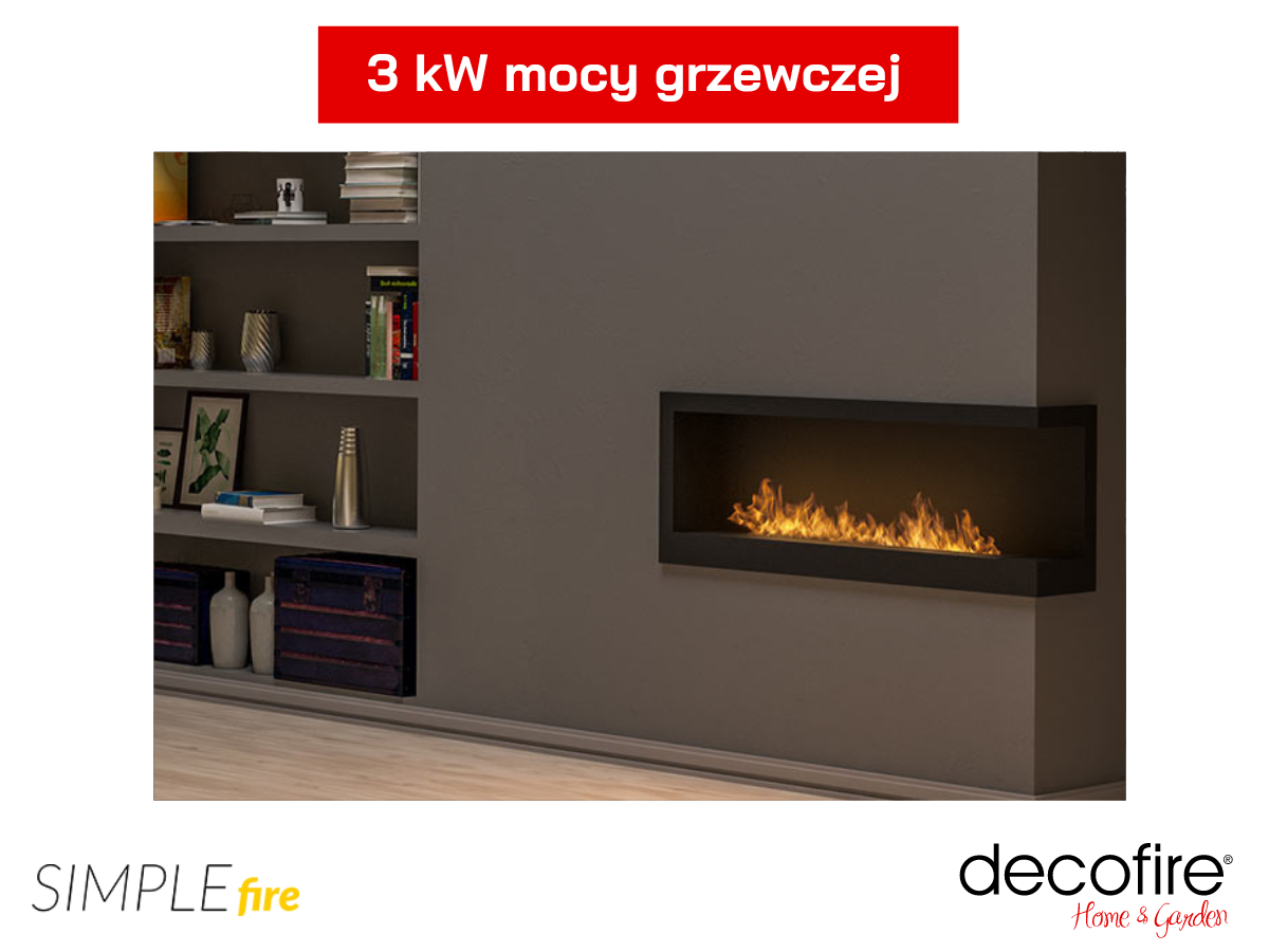 Biokominek narożny Simple Fire CORNER 1200R z mocą grzewczą 3 kW
