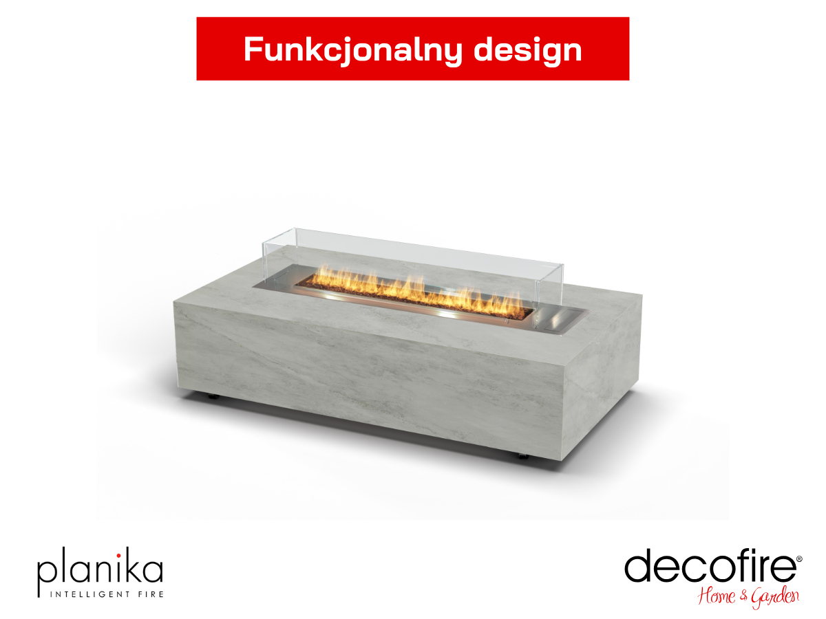 Funkcjonalny design – kominek w formie stolika