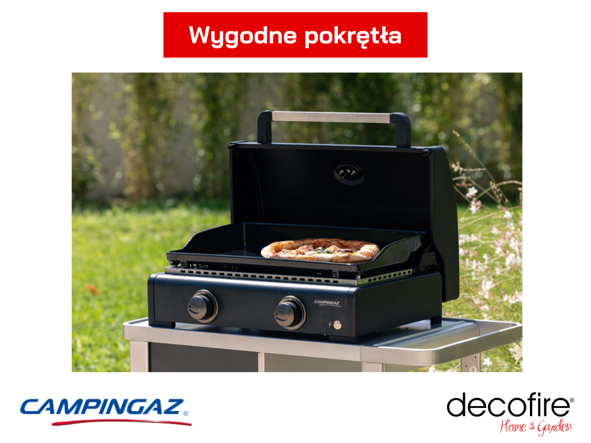 Grill gazowy Campingaz Plancha Onyx 2 – wygodne pokrętła