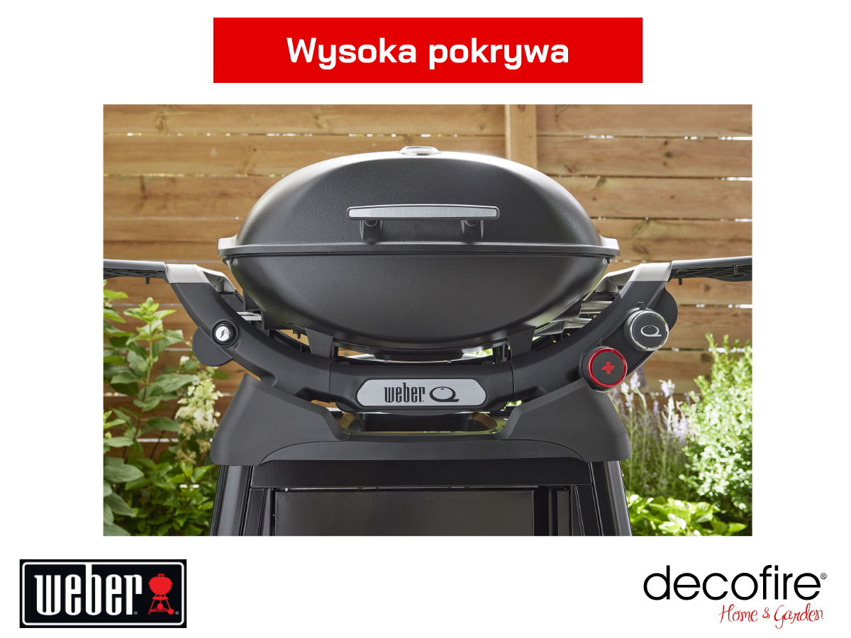 Grill gazowy Weber Q 2800N+ z wózkiem Premium – wysoka pokrywa