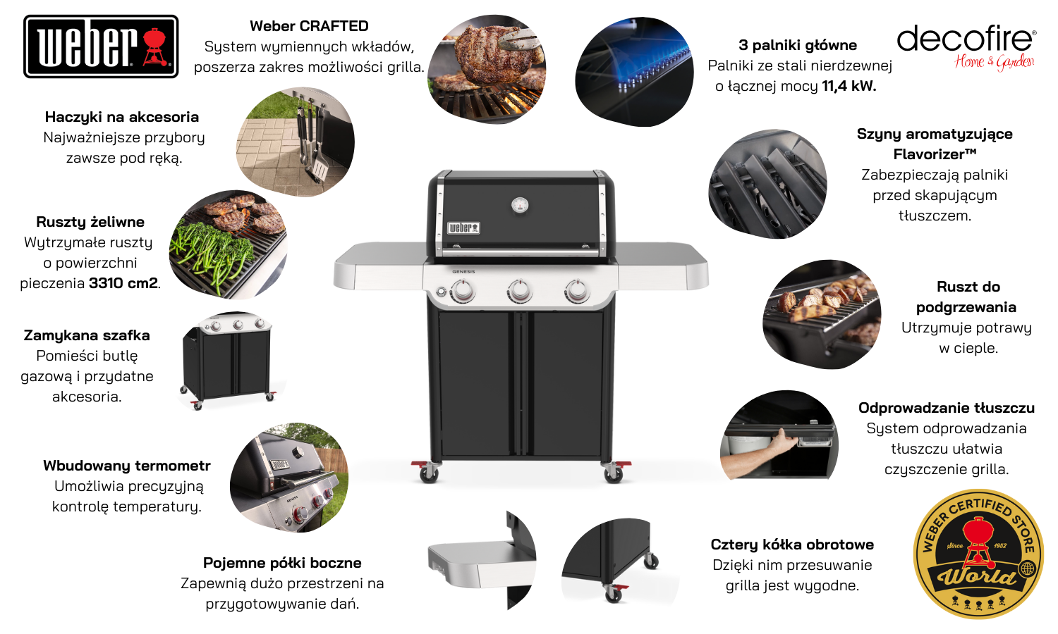 Grill gazowy Weber Genesis E-315 cechy