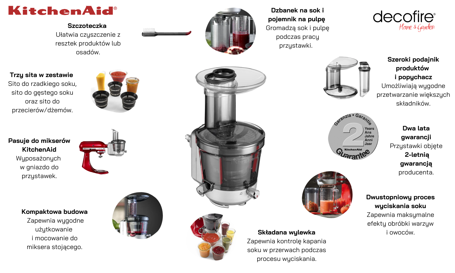 Wyciskacz soków przecierowych KitchenAid