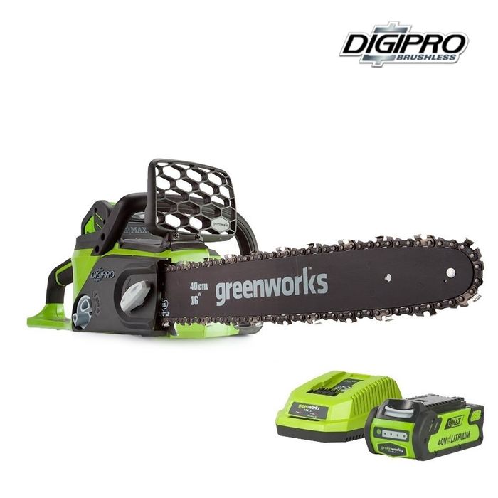 Greenworks Pilarka akumulatorowa 40 cm GD40CS40K2 40V + 2x Akumulator 2Ah + Ładowarka (20077UC)