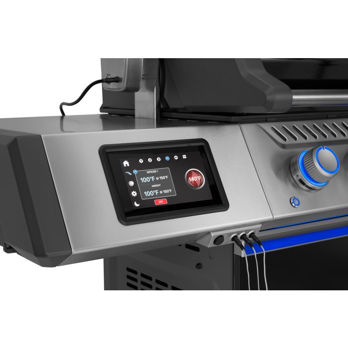 Grill gazowy Napoleon Prestige PRO 500 z palnikiem rożna i palnikiem bocznym Sizzle Zone, Czarny, WiFi (PRO500VXRSIBPK-PL)