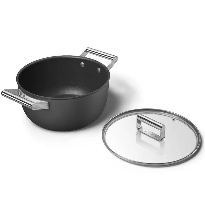 Garnek 24 cm Czarny Smeg (CKFC2411BLM)
