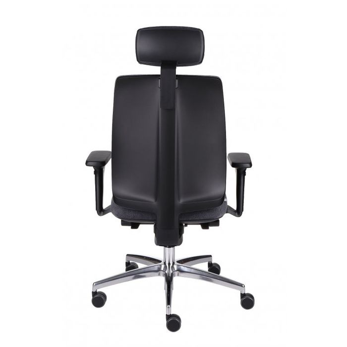 Fotel biurowy Grospol Valio BT HD black chrome tkanina Strong - 8 kolorów