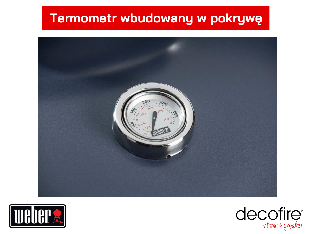 Termometr wbudowany w pokrywę.
