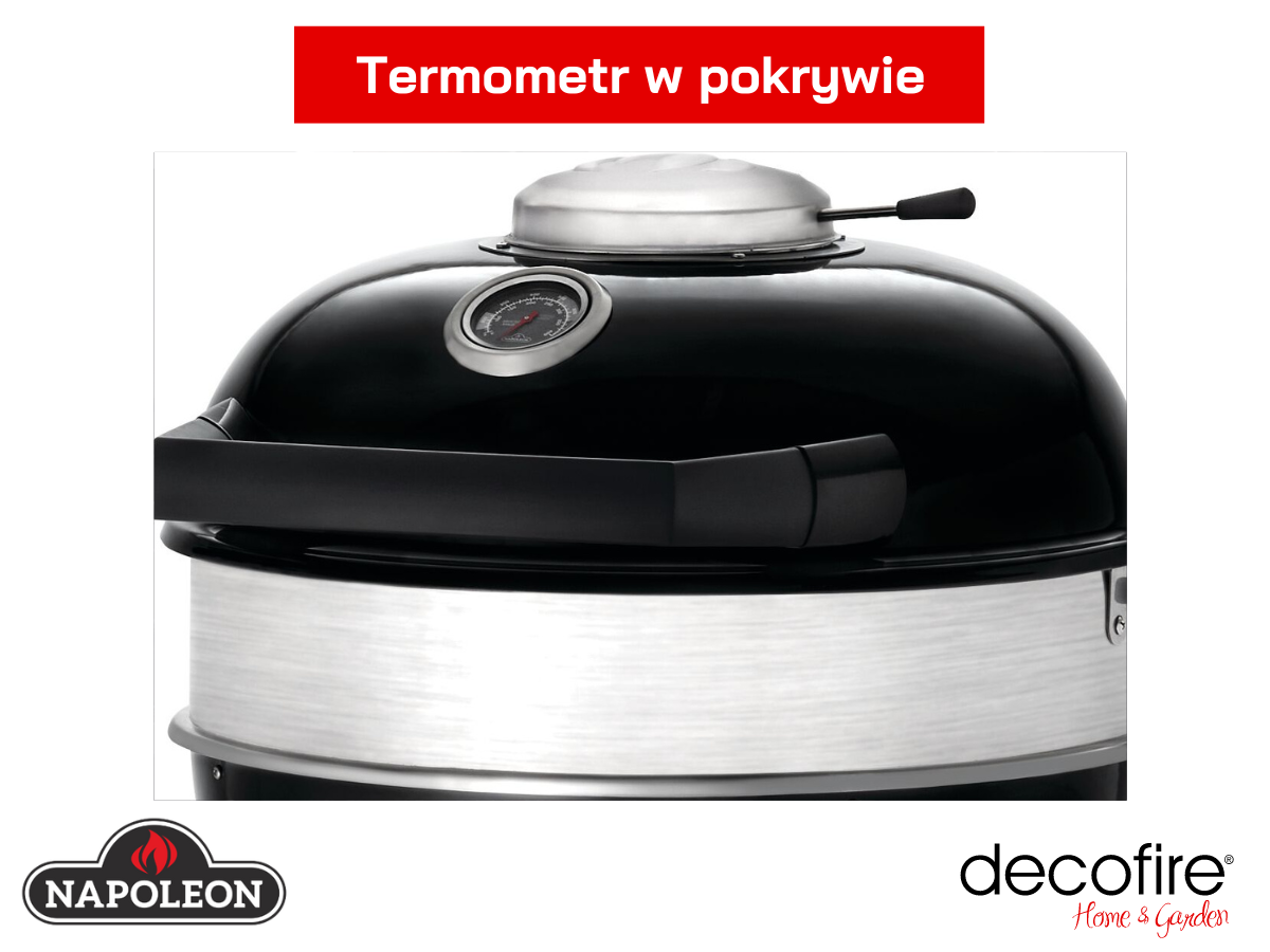 Termometr w pokrywie grill węglowy Napoleon PRO22K 