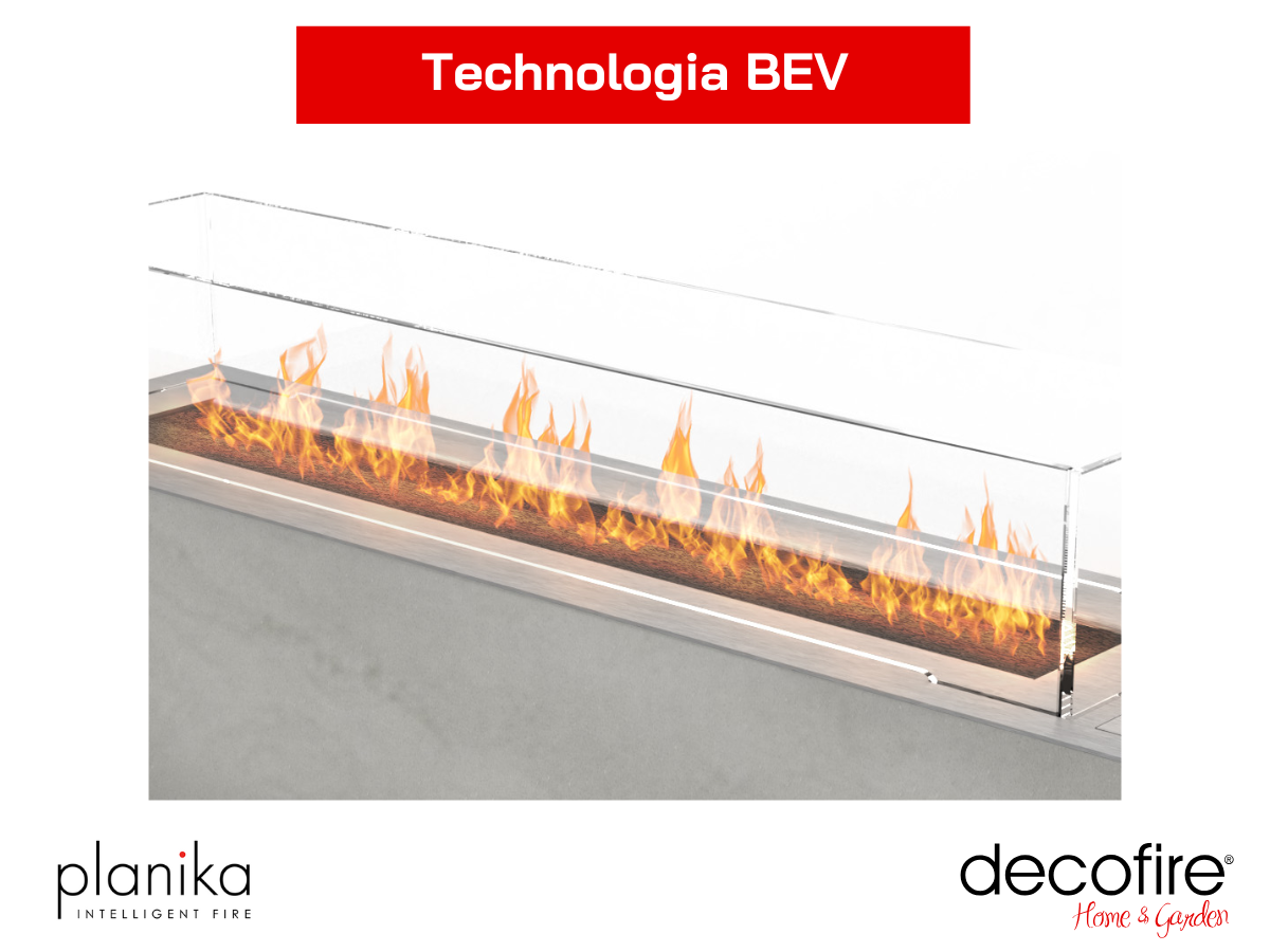 Biokominek Cabo Kreta Planika – technologia BEV