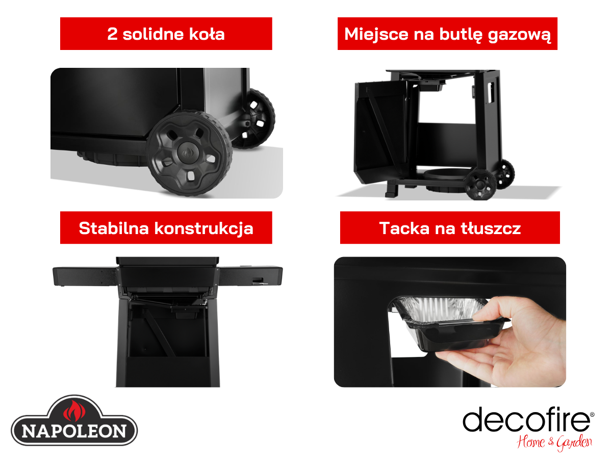 Dodatkowe udogodnienia w grillu gazowym Napoleon Freestyle PRO 365 z palnikiem bocznym Sizzle Zone