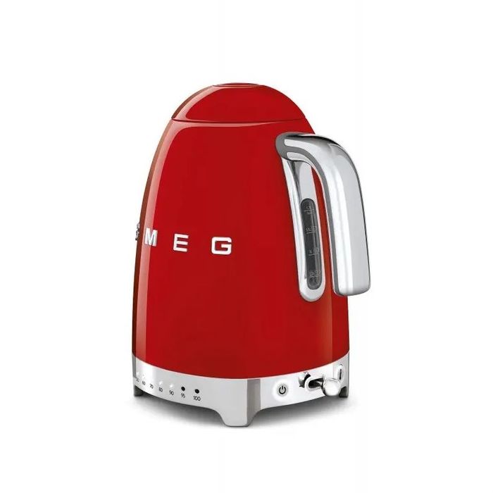 Czajnik z regulacją temperatury 1,7L  50's style Czerwony Smeg (KLF04RDEU)