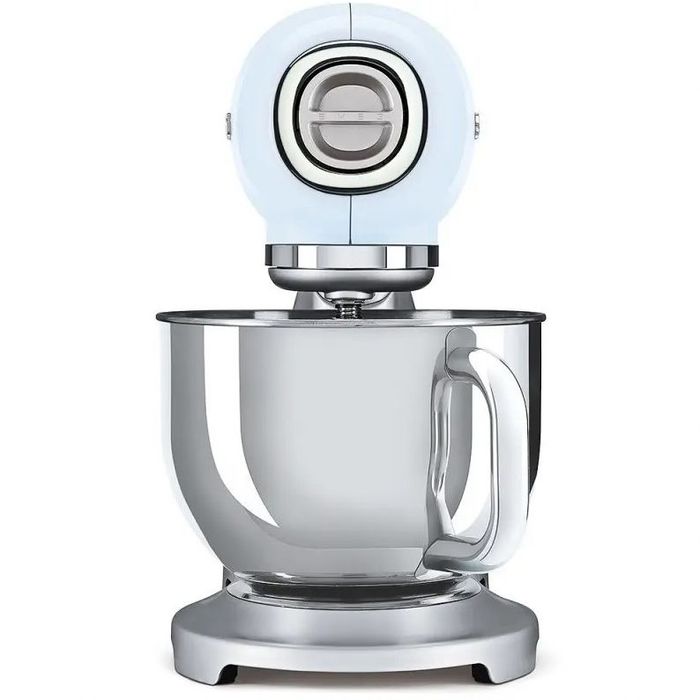 Mikser planetarny 50's style ze srebrną podstawą Pastelowy błękit 4,8L Smeg (SMF02PBEU) 