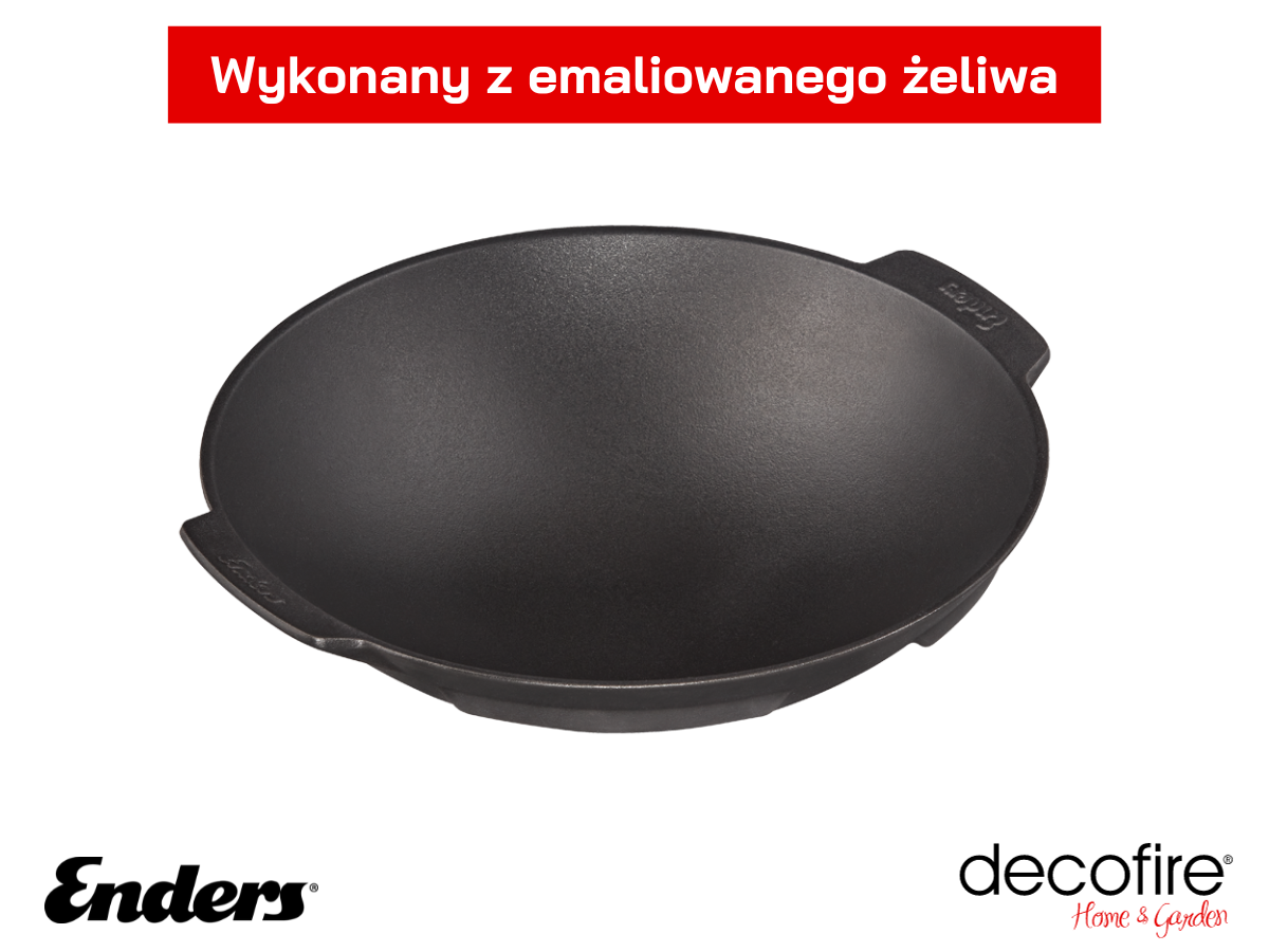 Wykonany z emaliowanego żeliwa