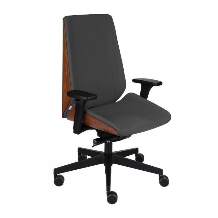 Grospol Fotel biurowy Moon Wood black tkanina Cura - 8 kolorów