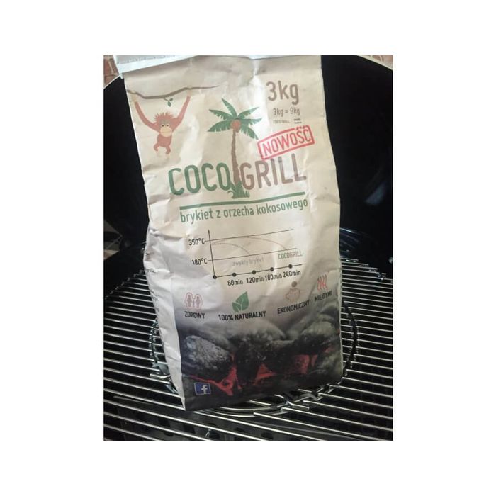 Brykiet z łupin kokosa CocoGrill PREMIUM 3kg
